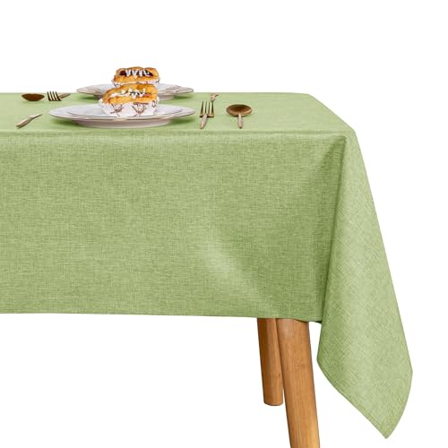 JIUZHEN Grün Tischdecke Abwaschbar Tischdecken Leinenoptik für Esszimmer, Garten, Outdoor,Hochzeiten Wasserabweisend Tischtuch Eckig 135X200 cm JIUZHEN Grün Tischdecke Abwaschbar Tischdecken Leinenoptik für Esszimmer, Garten, Outdoor,Hochzeiten Wasserabweisend Tischtuch Eckig 135X200 cm von JIUZHEN