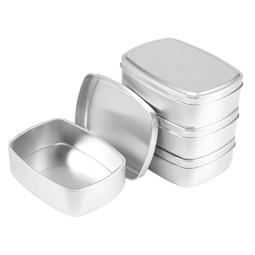 JIVIMOCO 4er Set Aluminium-Aufbewahrungsboxen, Spielkartenbox, Metall-Spielkartenbox, Metallbox, Spielkartenbox, Aufbewahrungsbox, Metall-Dosen-Aufbewahrungsbox mit Deckel, 9.8 * 7.2 * 3cm von JIVIMOCO