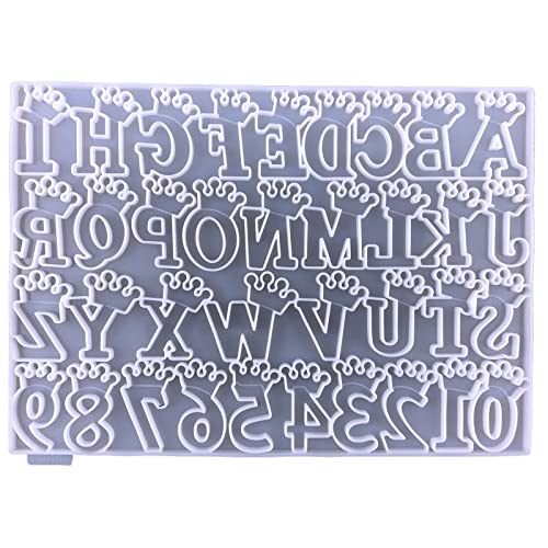 JIgeren Backform Krone Buchstaben Schlüsselanhänger Epoxidharz Form Zahlen Alphabet Kristall Silikonform Transparent von JIgeren