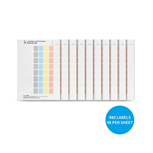 JJC 480 SD-Speicherkarten-Etiketten, A4, Drucker-Etiketten, Papier-Aufkleber, selbstklebend, für SD XQD CFexpress Typ-B-Karten, Markierung – Tintenstrahldrucker & Handschrift unterstützt von JJC