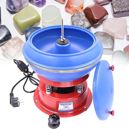 JJENXYYDS 8 Zoll Vibrationsschleifer,Hülsenpolierer Vibrationsbecher Vibrationspoliermaschine,Hat hochfrequente Vibration,Für Metallteile,Edelsteine,Jade,Autozubehör,Schmuck Verwendet Werden von JJENXYYDS