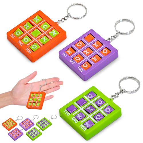 JJQHYC 8 Stück Tic Tac Toe Schlüsselanhänger Mitgebsel Kindergeburtstag Partytüten Füller Geburtstag Schlüsselringe Dankeschön Geschenk für Gäste Give Aways Kindergeburtstag von JJQHYC