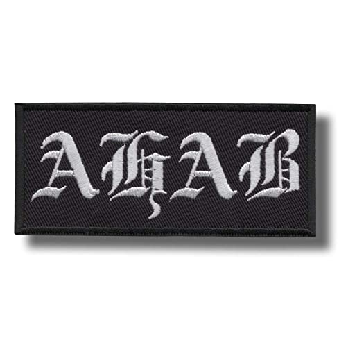 Ahab Band Patch Abzeichen bestickt Aufbügler Applikation von JJTEXTIX