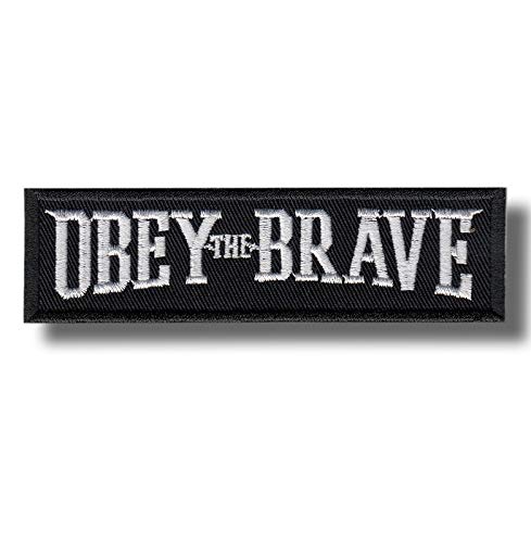 Aufnäher mit Aufschrift "Obey the Brave", bestickt, zum Aufbügeln von JJTEXTIX