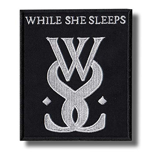 Aufnäher "While She Sleeps", bestickt, zum Aufbügeln von JJTEXTIX