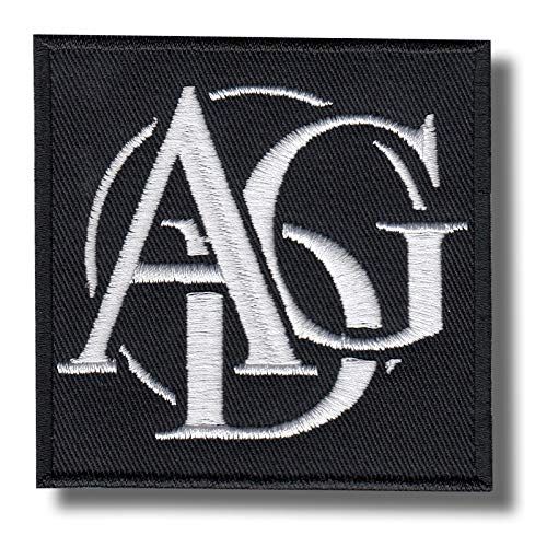 JJTEXTIX Aufnäher zum Aufbügeln, 'Any Given Day', Schwarz, Mittel, 1 Stück, Letter, Appliqué Patch, Aufnäher, Kinder/Alphabet, Phrase, Text von JJTEXTIX