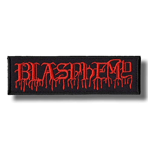 Blasphemy Band Patch Abzeichen Bestickt Aufbügler Applikation von JJTEXTIX