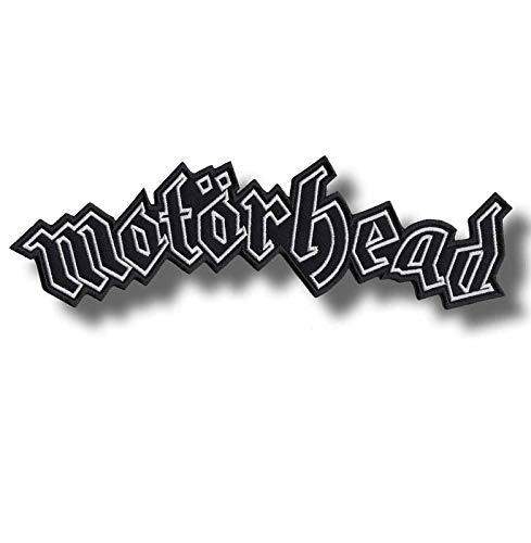 Motorhead 1 Aufnäher zum Aufbügeln, bestickt, Weiß/Schwarz, Erwachsene von JJTEXTIX