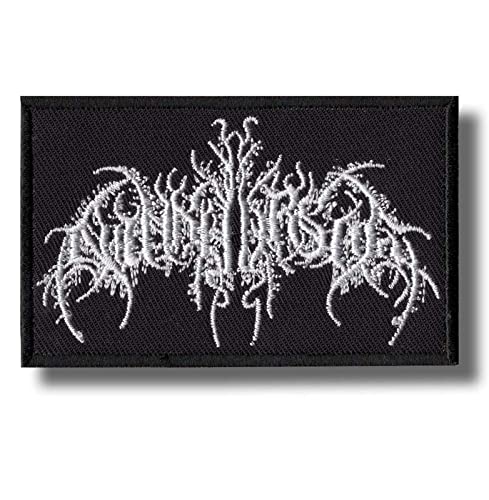 JJTEXTIX Ninkharsag Band Patch Abzeichen Aufbügler Applikation - Schwarz, Rechteckig, Medium (ca. 10 cm), 1 Stück, Militär, Gotisch, Aufbügel-Patch von JJTEXTIX