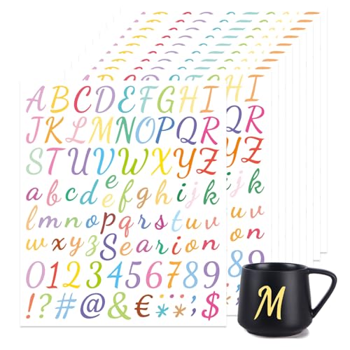 JJWNMLL Buchstaben Aufkleber Selbstklebend 10 Sheets - Niedliche bunte Alphabet Klebebuchstaben Aufkleber Klebebuchstaben Aufkleber für Kinder Dekoration Kunst DIY Scrapbook Crafts (farbig B) von JJWNMLL