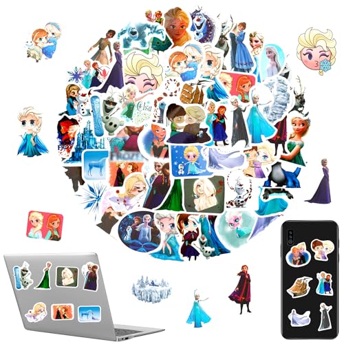 50 Stück ELSA Sticker Frozen Sticker ELSA Aufkleber Pack Deko für Auto Laptop Skateboard Fahrrad Moped Motorrad, Geeignet für Erwachsene Kinder von JJYAGU