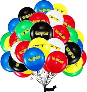 Luftballons Geburtstag Set 30 pcs Kindergeburtstag deko ninjago Ballon luftballon ninjago geburtstag | geburtstagsdeko, Happy Birthday Dekoration von JJYAGU