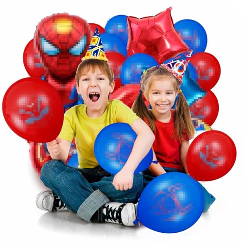 luftballon 6. Spider Man geburtstag | geburtstagsdeko Mädchen junge 6 jahr, Happy Birthday Dekoration Karikatur Marve Luftballons deko von JJYAGU