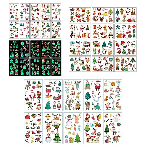 JK Home 32 Blatt Weihnachtsaufkleber, Sticker Scrapbooking für Kinder, Schneemann, #A von JK Home