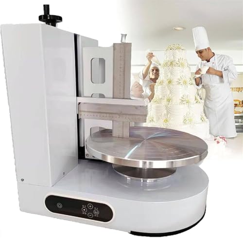 JKAVPPT Automatische Kuchencreme-Verteilmaschine, Beschichtungsfüllmaschine, elektrische Kuchen-/Brotcreme-Dekorationsverteiler-Glättungsmaschine(White) von JKAVPPT