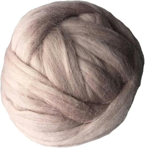 1000 g, 6 cm dickes, superdickes Garn, weiches Garn, Roving-Spinngarn zum Armstricken, handgestrickte Decke, dickes Garn, Khaki von JKDSAO