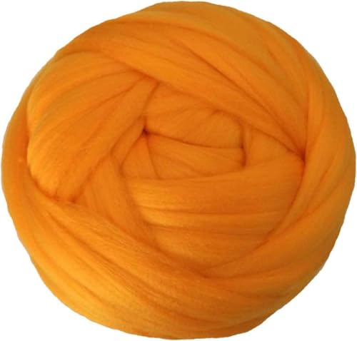 1000 g/Knäuel, superdickes Garn, dickes Roving-Garn, Hand-/Arm-Strickgarn, Überwurf- und Deckengarn, dekoratives Garn für die Heimwand, dickes Garn, Orange von JKDSAO