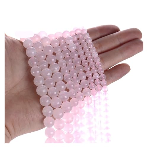 JKLDBNGH Kit zur Schmuckherstellung Rosa Calcit-Perlen zur Schmuckherstellung. 6 8 mm runde lose Steinperlen for die Schmuckherstellung schmuckherstellung Set(6mm (58-60pcs)) von JKLDBNGH