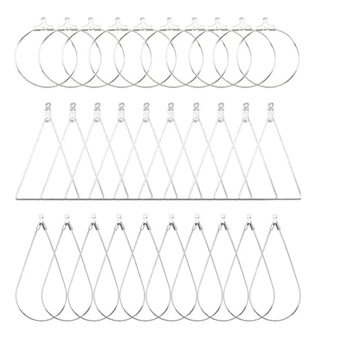 Kit zur Schmuckherstellung 20–108-teiliges Ohrring-Set, DIY-Schmuckherstellungszubehör, silberfarben, goldfarben, Kupfer-Creolen, Ohrringe-Set mit Aufbewahrungsbox, Ohrhaken schmuckherstellung set(Sty von JKLDBNGH