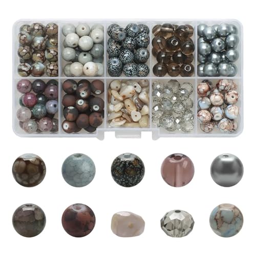 Kit zur Schmuckherstellung 200 Teile/schachtel 8mm Kristall Glas Runde Spacer Perlen Kies Chip for DIY Herstellung Von Schmuck Handgemachte Armband Halskette Earing handwerk Kit schmuckherstellung set von JKLDBNGH