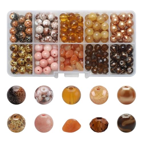 Kit zur Schmuckherstellung 200 Teile/schachtel 8mm Kristall Glas Runde Spacer Perlen Kies Chip for DIY Herstellung Von Schmuck Handgemachte Armband Halskette Earing handwerk Kit schmuckherstellung set von JKLDBNGH