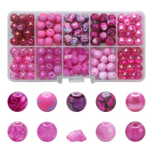 Kit zur Schmuckherstellung 200 Teile/schachtel 8mm Kristall Glas Runde Spacer Perlen Kies Chip for DIY Herstellung Von Schmuck Handgemachte Armband Halskette Earing handwerk Kit schmuckherstellung set von JKLDBNGH