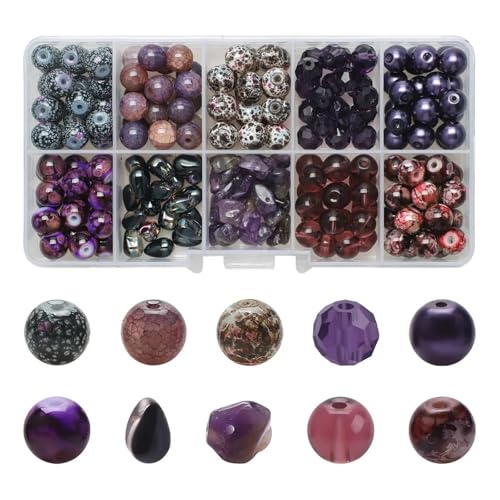 Kit zur Schmuckherstellung 200 Teile/schachtel 8mm Kristall Glas Runde Spacer Perlen Kies Chip for DIY Herstellung Von Schmuck Handgemachte Armband Halskette Earing handwerk Kit schmuckherstellung set von JKLDBNGH