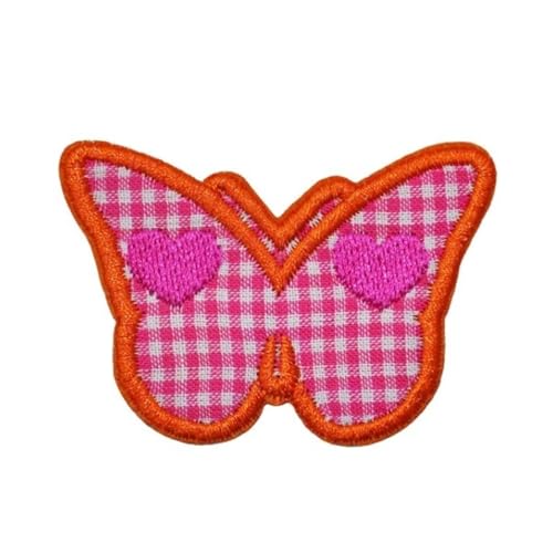10 Stück bestickte Schmetterlings-Flicken, Reparaturflicken, Applikationen for Aufbügeln und Aufnähen for selbstgemachte Kleidung(4 * 5.5cm) von JKUHA