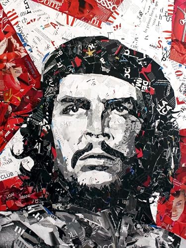 JLANEZI 5D-Diamant-Stickerei, Diamant-Malerei, Mosaik-Perle, kubanische Soldaten, Che Guevara, Strassbild,30x40cm von JLANEZI