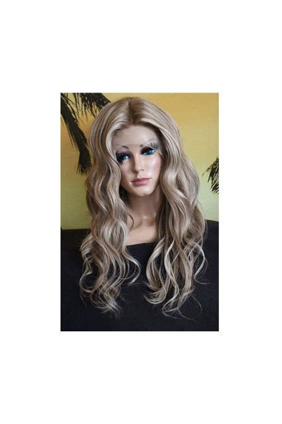 Perücke Remy Echthaar 100% Lace Wig Gewellt Wellig Wellen Lang Blond Hellblond Hellbraun Braun Ombre Balaygae Piano Highlights Strähnchen von JLWLaceWigPeruecken