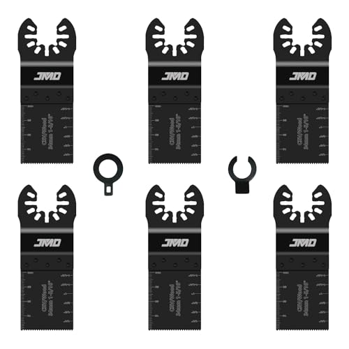 JMD 6 Stück 34 mm Multifunktionswerkzeug-Klingen zum Schneiden von Holz, oszillierende Sägeblätter für Holz, Schnellspanner, Multifunktionswerkzeug, Zubehör für Bosch Dremel, etc von JMD