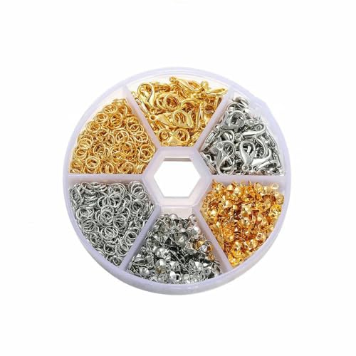 210–400 Stück/Box, Schmuckherstellungs-Sets mit Karabinerverschluss, offene Biegeringe, End-Quetschperlen, Box, handgefertigte DIY-Armband-Halsketten-Befunde, Stil 03 210–400 Stück/Box, Schmuckherstellungs-Sets mit Karabinerverschluss, offene Biegeringe, End-Quetschperlen, Box, handgefertigte DIY-Armband-Halsketten-Befunde, Stil 03 von JMGDJ