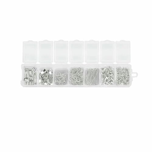 210–400 Stück/Box Schmuckherstellungs-Kits mit Karabinerverschluss, offene Biegeringe, End-Crimps, Perlenbox, handgefertigte DIY-Armband-Halsketten-Befunde, Set 04 210–400 Stück/Box Schmuckherstellungs-Kits mit Karabinerverschluss, offene Biegeringe, End-Crimps, Perlenbox, handgefertigte DIY-Armband-Halsketten-Befunde, Set 04 von JMGDJ