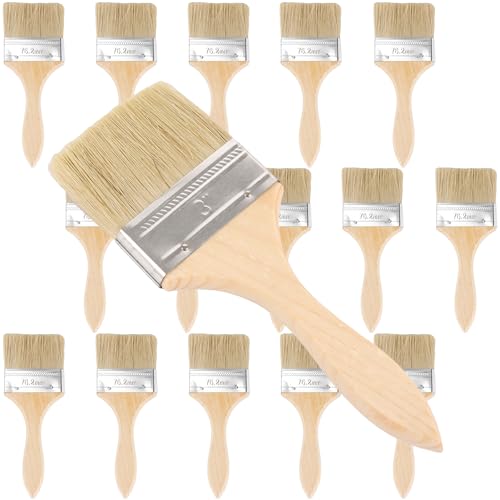 JMIATRY 16 Stück Pinsel Breit 205x75MM, Malerpinsel Set, Flachpinsel Holz Pinsel für Malerbedarf, Streichen, DIY von JMIATRY