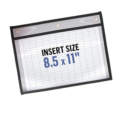 JMIATRY 20 Stück horizontale Arbeitsticket-Halter, 21,6 x 27,9 cm, Querformat, Ladenhalter, Kunststoffhüllen, Arbeitsauftrag, Kunststoffhüllen von JMIATRY