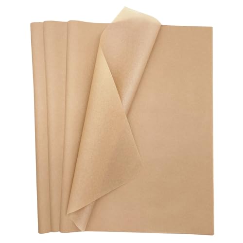 Kraft Seidenpapier zum Verpacken 60 Blatt Seidenpapier Verpackungsmaterial 50cm x 35cm Tissue Paper für Geburtstagsfeier Handwerk Dekor von JMOOT