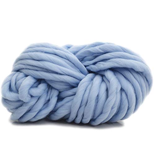 JMORCO Grobes Garn, Handstrickgarn, Decke, Hüte, super dick, grobes Garn, 250 g pro Los, grobes weiches Garn (Farbe: Himmelblau) von JMORCO