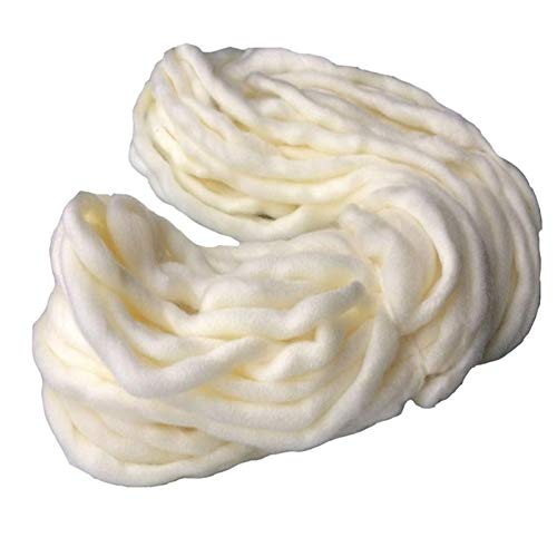 JMORCO Grobes Garn, Handstrickgarn, Decke, Hüte, super dick, grobes Garn, 250 g pro Los, klobiges, weiches Garn (Farbe: Creme) von JMORCO