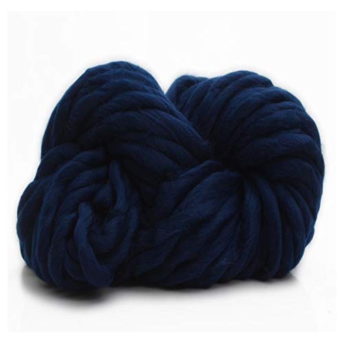 JMORCO Grobes Garn, super sperriges Armstricken, Roving-Strickdecke, grobes Garn, super dickes Garn zum Stricken/Häkeln/Teppich/Mützen, grobes weiches Garn (Farbe: Blau) von JMORCO