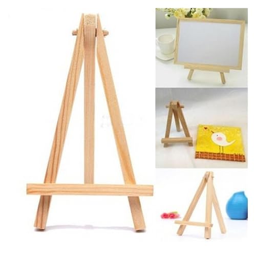 JMORCO Staffelei 1 PCS Mini Künstler Holz Dekoration Triange Kunst Staffelei Staffelei Holz Hochzeit Tisch Karte Stand Display Halter for Party(4x0.5x5.6cm) von JMORCO