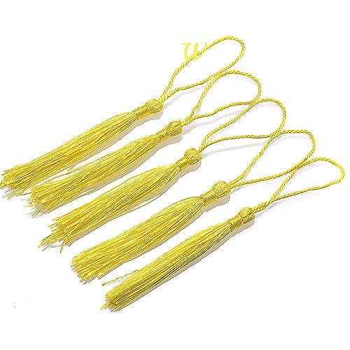 Quaste Für Lesezeichen 10/20/30 Stück Quasten Lesezeichen Fransenpinsel Basteln Soft Craft Mini-Quasten mit Schlaufen for DIY handgemachtes Schmuckherstellungszubehör(21,20pcs) von JMORCO