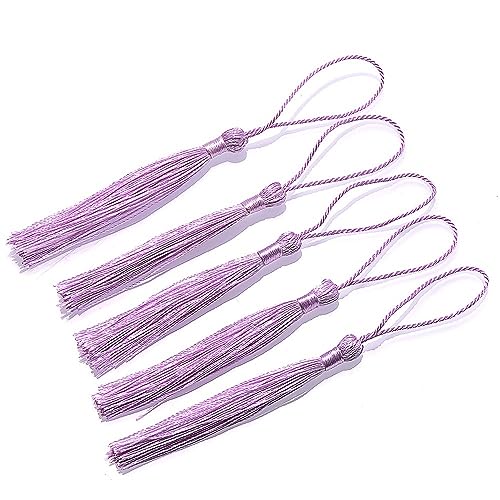 Quaste Für Lesezeichen 10/20/30 Stück Quasten Lesezeichen Fransenpinsel Basteln Soft Craft Mini-Quasten mit Schlaufen for DIY handgemachtes Schmuckherstellungszubehör(24,10pcs) von JMORCO