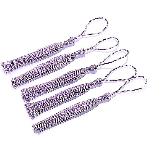 Quaste Für Lesezeichen 10/20/30 Stück Quasten Lesezeichen Fransenpinsel Basteln Soft Craft Mini-Quasten mit Schlaufen for DIY handgemachtes Schmuckherstellungszubehör(27,10pcs) von JMORCO