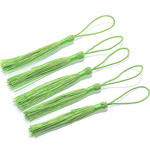 Quaste Für Lesezeichen 10/20/30 Stück Quasten Lesezeichen Fransenpinsel Basteln Soft Craft Mini-Quasten mit Schlaufen for DIY handgemachtes Schmuckherstellungszubehör(5,30pcs) von JMORCO