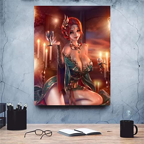 JMUNG 5D Diamant Malerei Set, Anime-sexy Mädchen 40x60cm DIY Diamant Gemälde Kreuzstich Kit, Diamant Painting Bilder, Crystal Strass Stickerei Kunst Basteln Diamond Painting für Wanddekoration von JMUNG