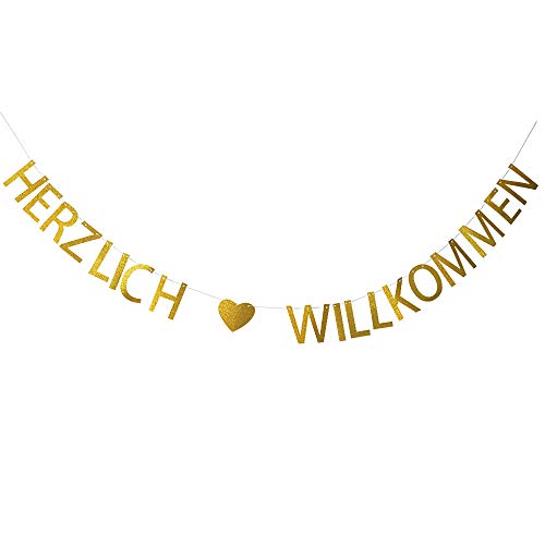 JNCH Willkommen Zuhause Banner Girlande Welcome Home Girlande Deko Papier Bunting Buchstaben Flags für Hochzeit Party Familie Festival Feier Haus Dekoration von JNCH