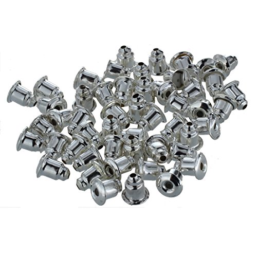 JNJOOD 50 Stueck Silber Ohrringe Fasteners geformte von JNJOOD