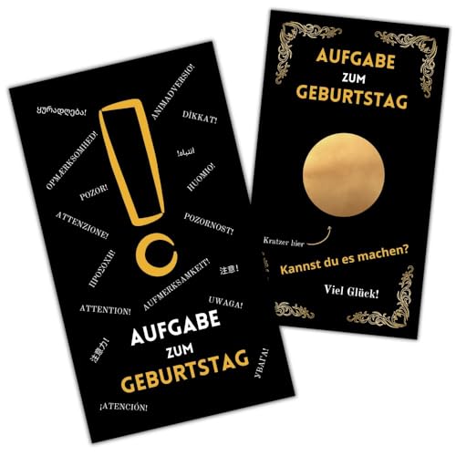 JOCERO - Spiel Geburtstag für Erwachsene, Silvester, Partys - 30 Aufgaben mit Rubbelkarten zum Selbstkleben - Partyspiel für Gäste von JOCERO