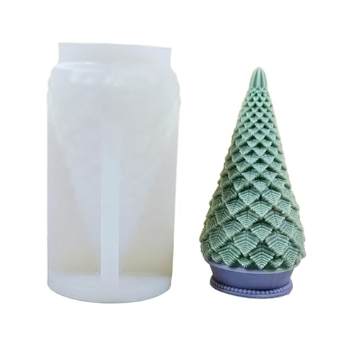 JOERBABU 3D-Weihnachtsbaum-Kerzenform, Silikonform für Kerzenherstellung, handgefertigte Seife, Fondant, Kuchen, Epoxidharz, Basteln von JOERBABU