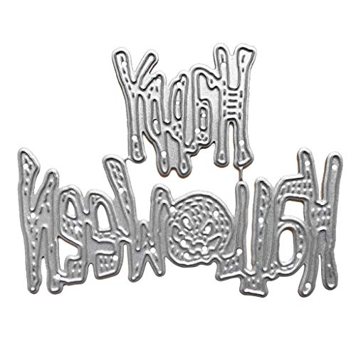 JOERBABU Metall-Stanzform "Happy Halloween", Prägeschablone, Stanzformen, Kartenherstellung, Scrapbooking, Papierbastelvorlage, handgefertigt von JOERBABU